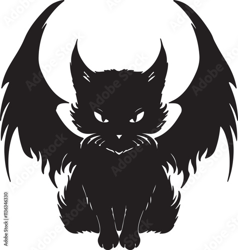 Silhouette Cats Vector illustration