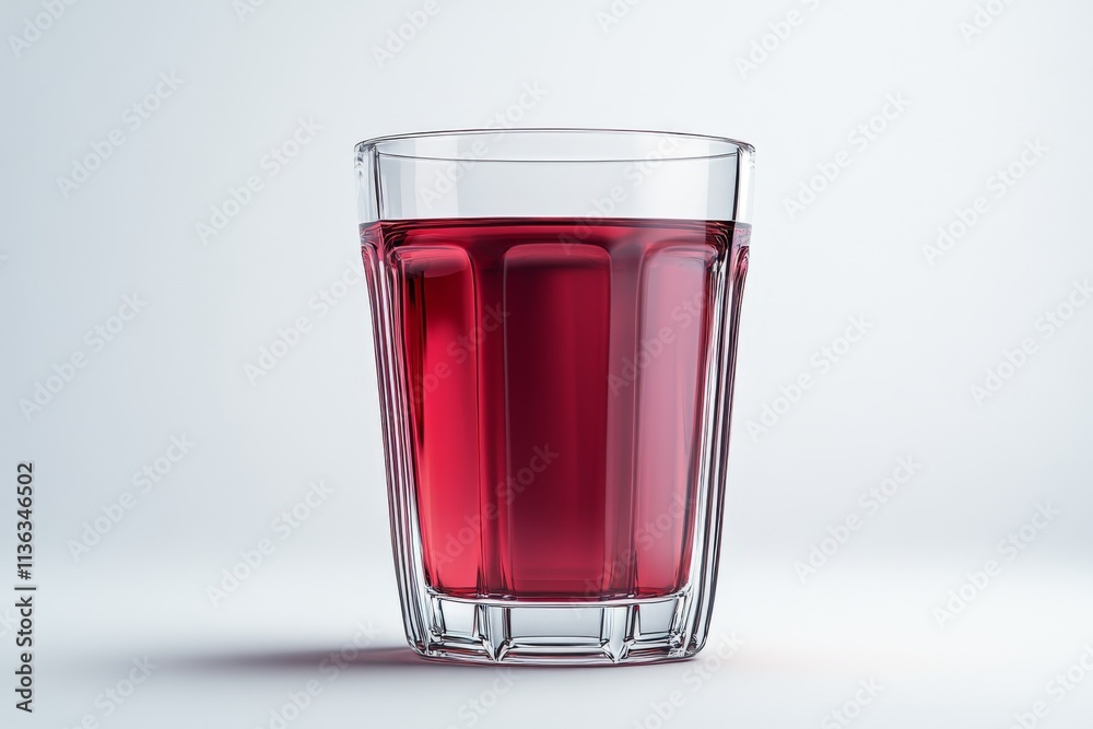 Refreshing Red Drink in Glass Beverage Juice Crystal Glassware Still Life Refreshing Red Drink in Glass Beverage Juice Crystal Glassware Still Life