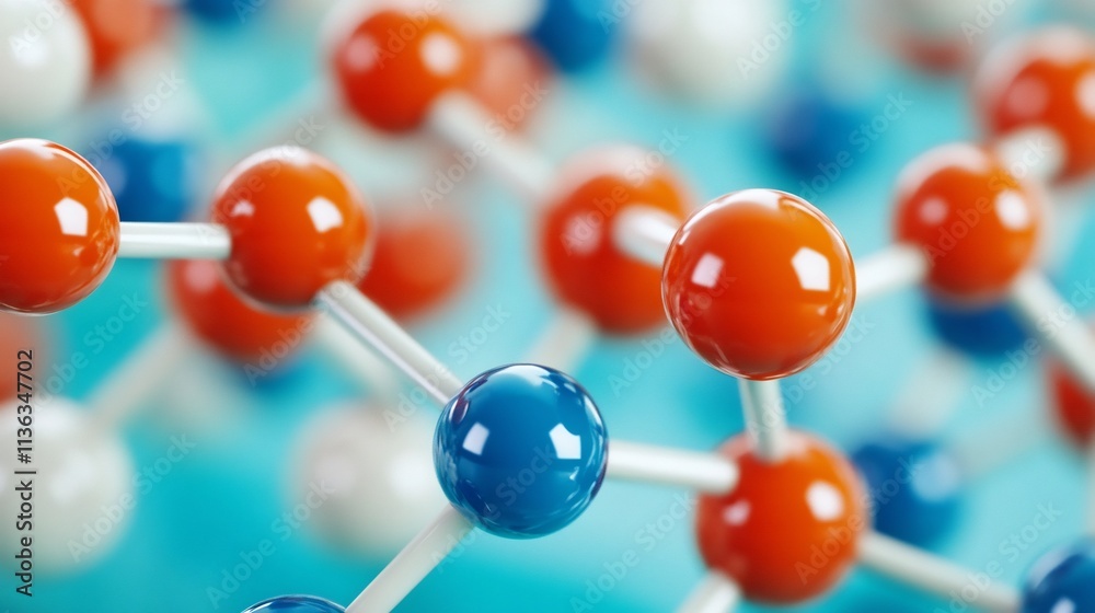 Obraz premium Close-up View of Chemical Compound Synthesis in a Scientific Laboratory