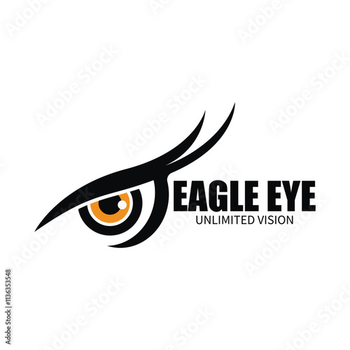 eagle eye logo icon vector illustration template design