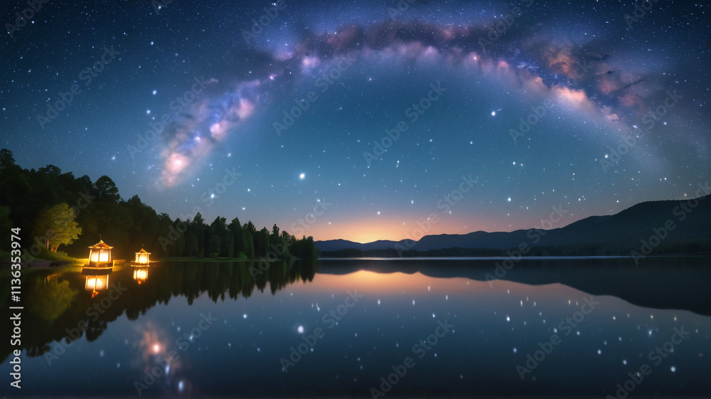 Night Sky Wonders: A Panoramic View of the Cosmos Night Sky Wonders: A Panoramic View of the Cosmos