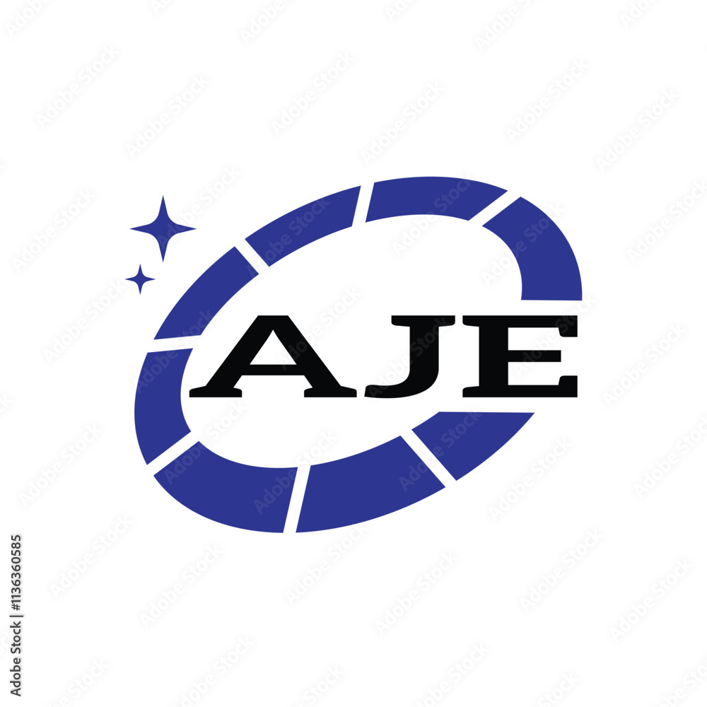 AJE Creative Circular Logo Design in Blue and Black for Corporate Branding and Technology, AJE Blue and Black Tech Logo with Circular Elements for Branding and Visual Identity, AJE LOGO, AJE vector lo AJE Creative Circular Logo Design in Blue and Black for Corporate Branding and Technology, AJE Blue and Black Tech Logo with Circular Elements for Branding and Visual Identity, AJE LOGO, AJE vector lo