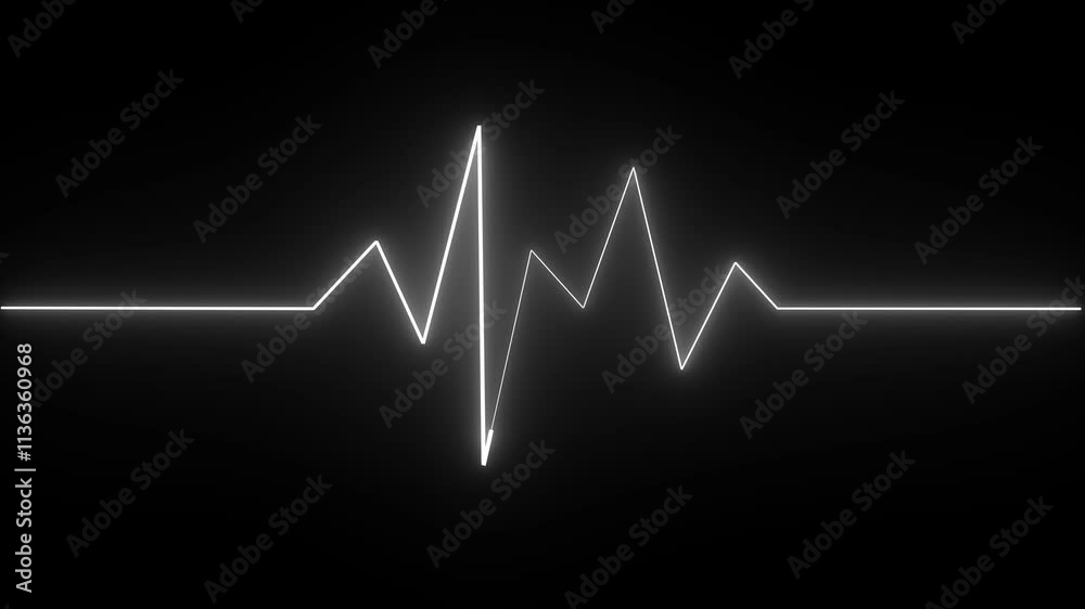 White color heartbeat rate and pulse line with grid, loop motion animate footage. White color heartbeat rate and pulse line with grid, loop motion animate footage.