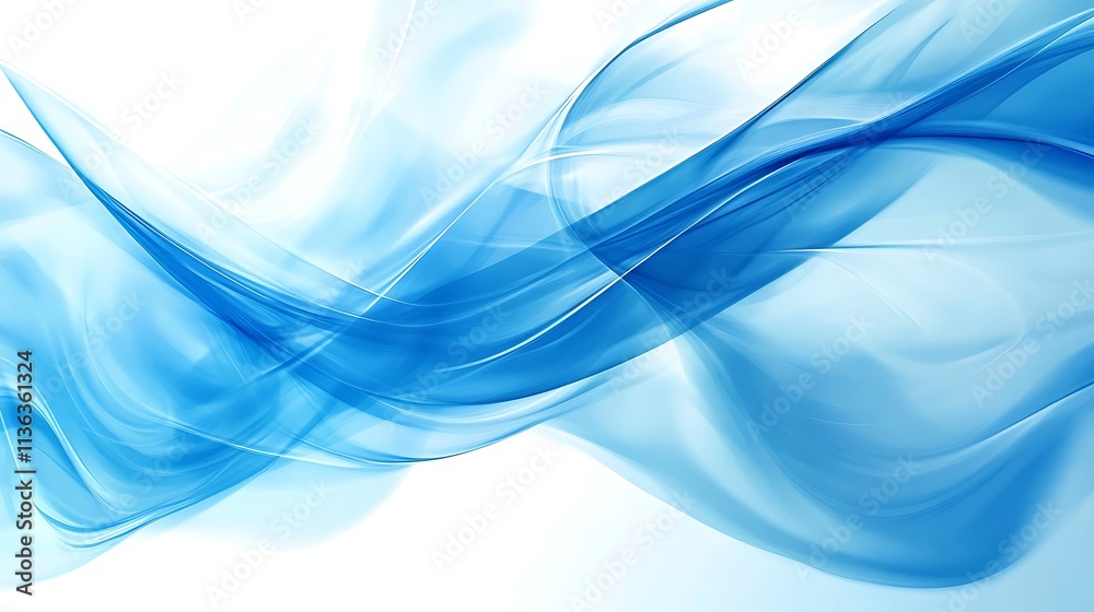Dynamic abstract lines in shades of blue