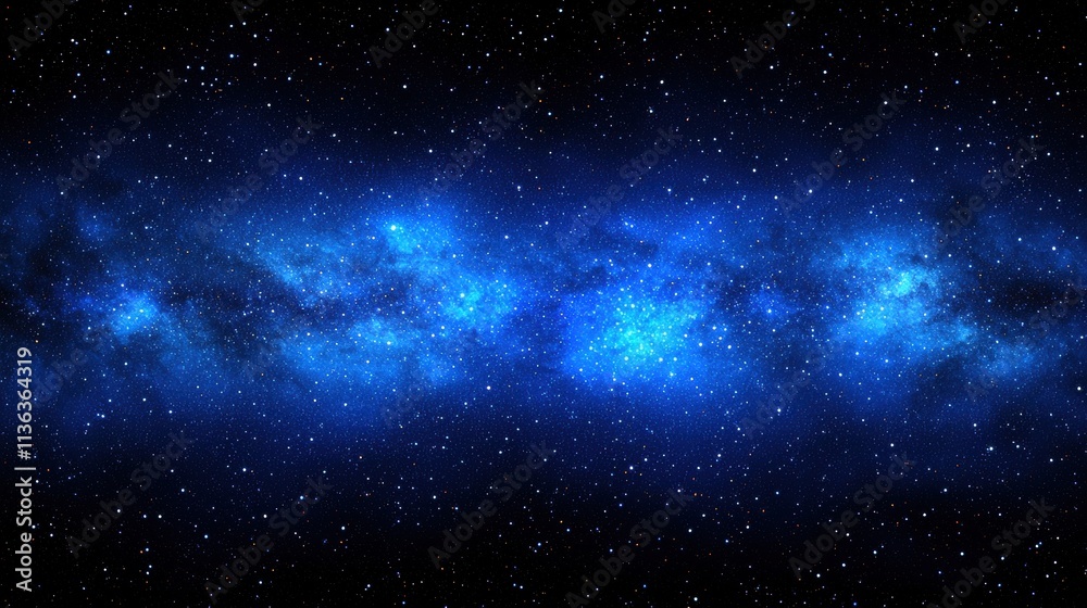 Fototapeta premium Stunning Cosmic Background with Bright Stars and Blue Nebula Effects