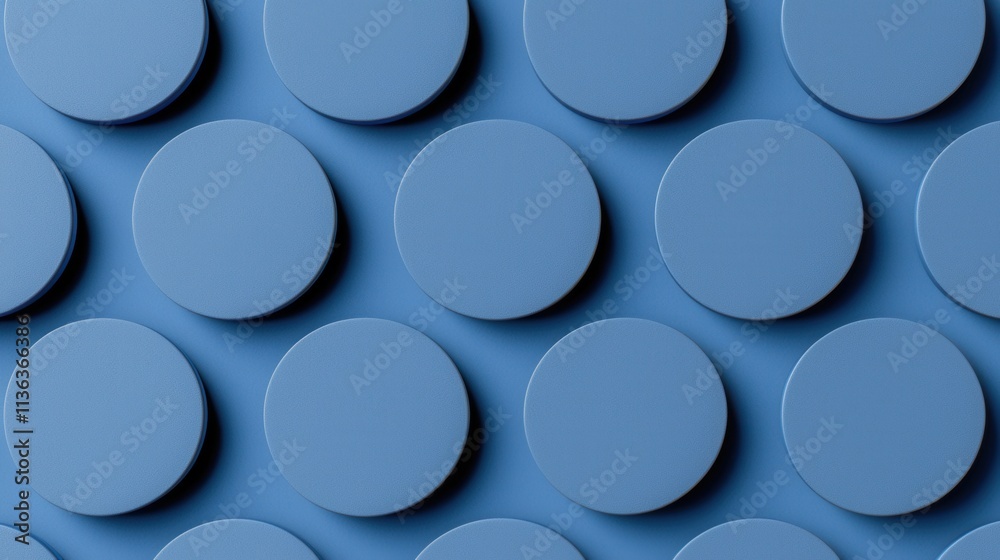 Blue Circular Patterns on a Smooth Surface for Modern Design Blue Circular Patterns on a Smooth Surface for Modern Design