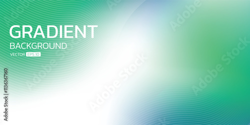 Elegant green and blue gradient background with soft flowing lines. A smooth and abstract digital design ideal for presentations, templates, banner or poster.