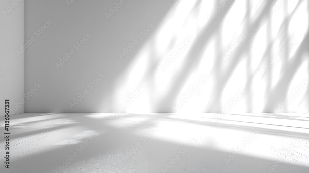 Textured white wall with light shadow play Textured white wall with light shadow play