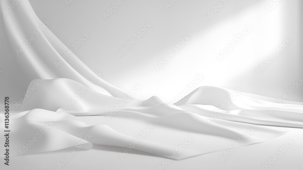 Obraz premium White backdrop with subtle light diffusion effects