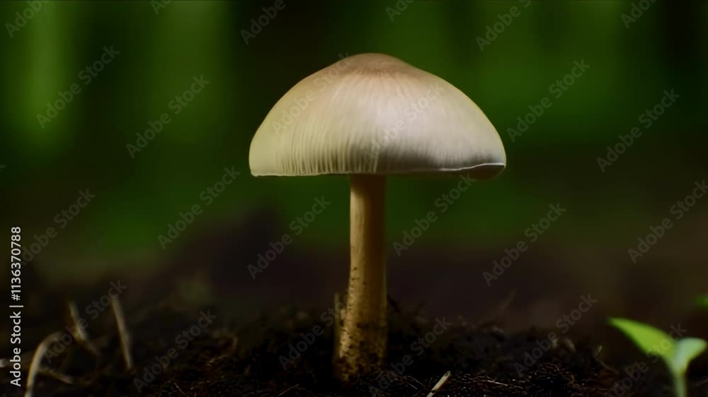 Mushroom growing in the forest Mushroom growing in the forest