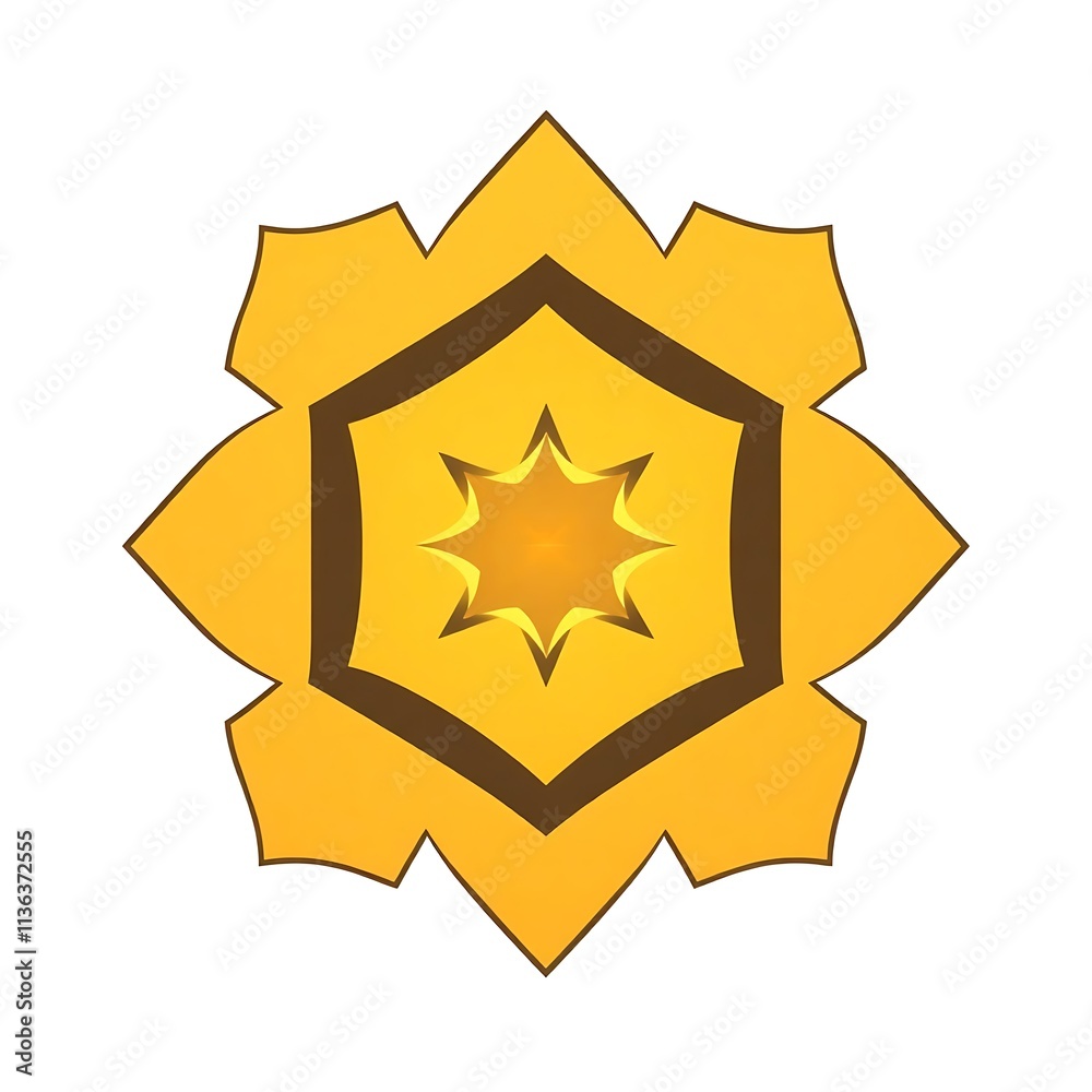 Golden Radiance: Abstract Geometric Design Golden Radiance: Abstract Geometric Design