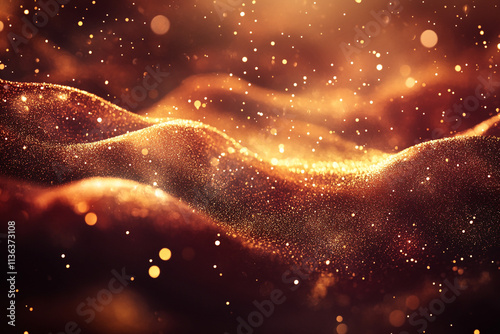 Elegant dark maroon backdrop with shimmering gold flecks and soft light, creating a luxurious atmosphere