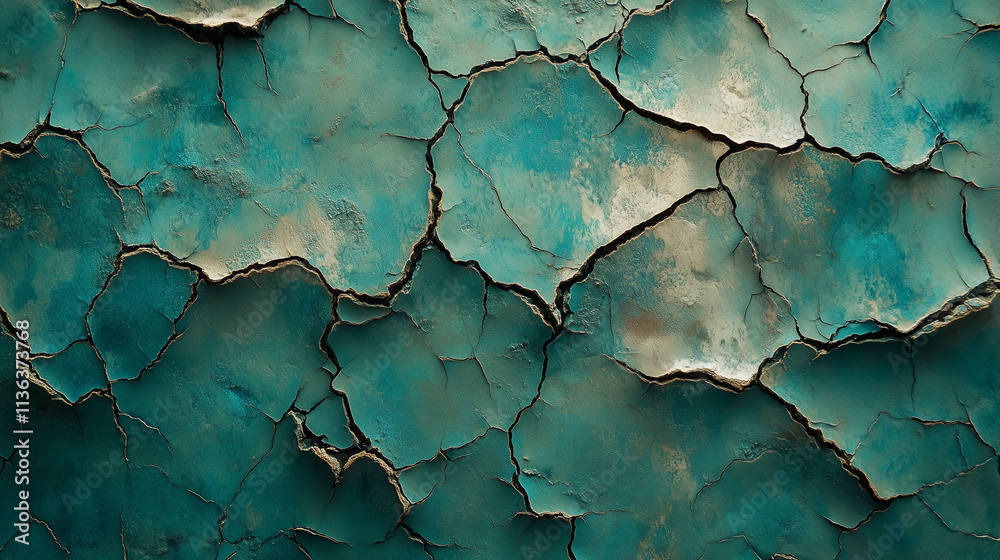 intricate cracks forming detailed pattern on teal surface for abstract and textured designs intricate cracks forming detailed pattern on teal surface for abstract and textured designs