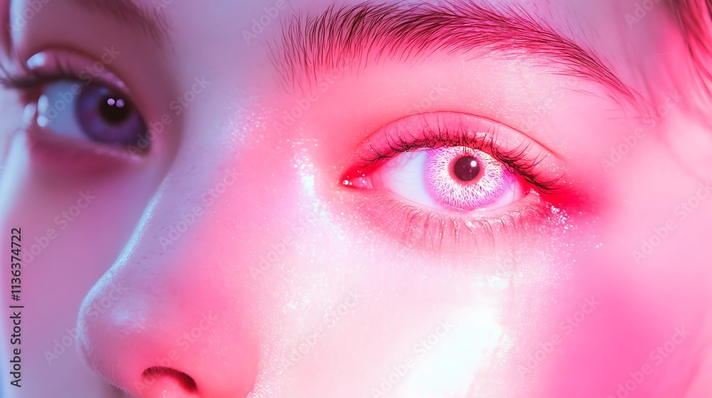 Bright pastel pink with a glowing center highlight