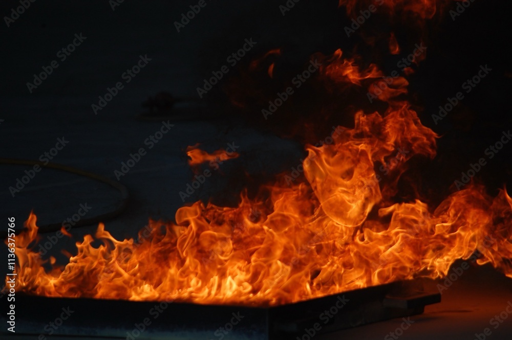Fototapeta premium fire in the fireplace