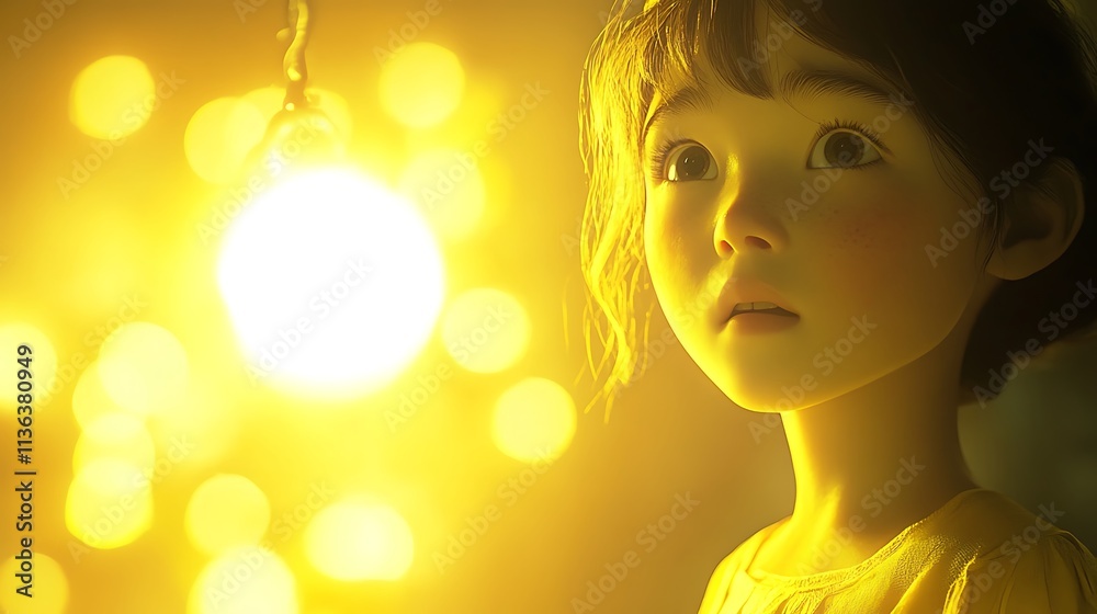 Bright yellow glow with a soft vignette Bright yellow glow with a soft vignette
