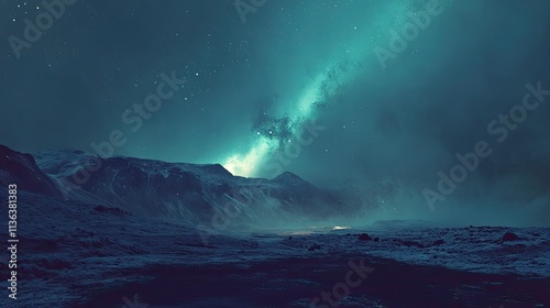 A breathtaking view of the Northern Lights dancing over a serene Icelandic landscape.