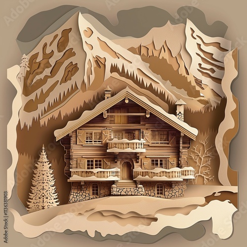 Paper cut scene
