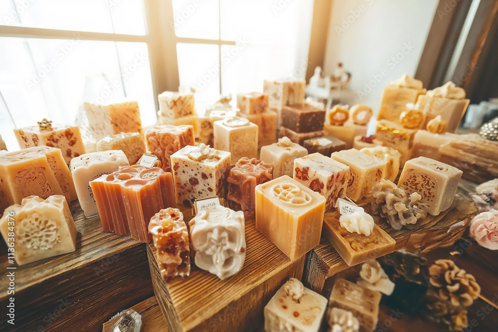 a diy handmade soap project featuring various soap bars with unique shape a diy handmade soap project featuring various soap bars with unique shape