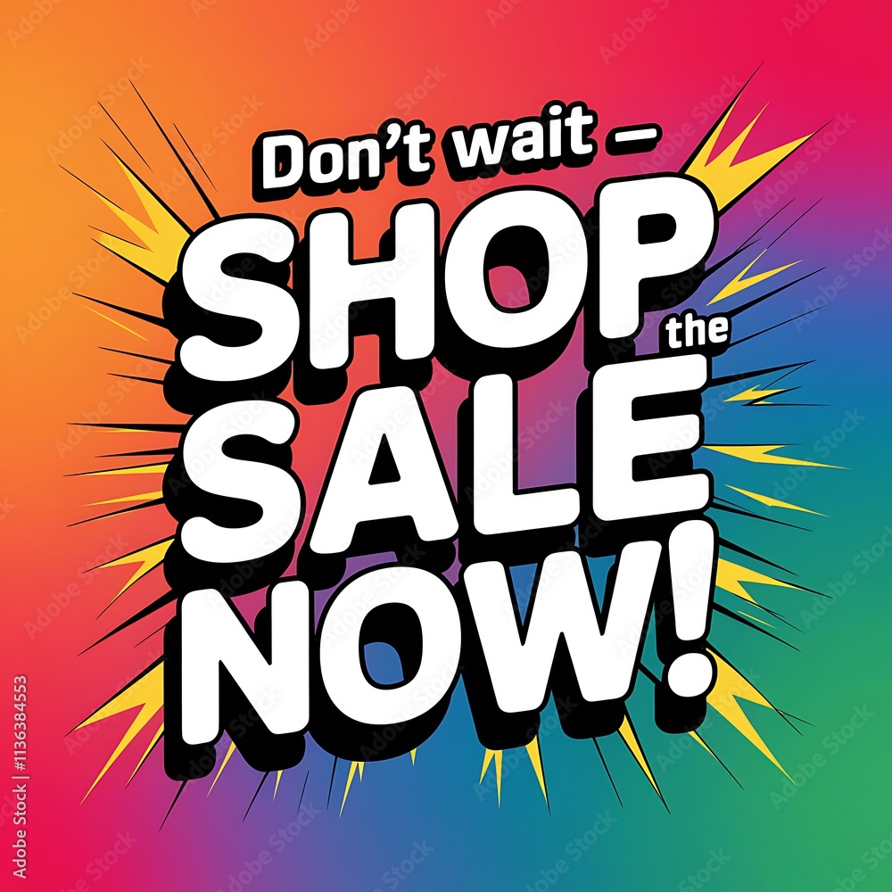 Obraz premium Shop the Sale Now Dont Wait