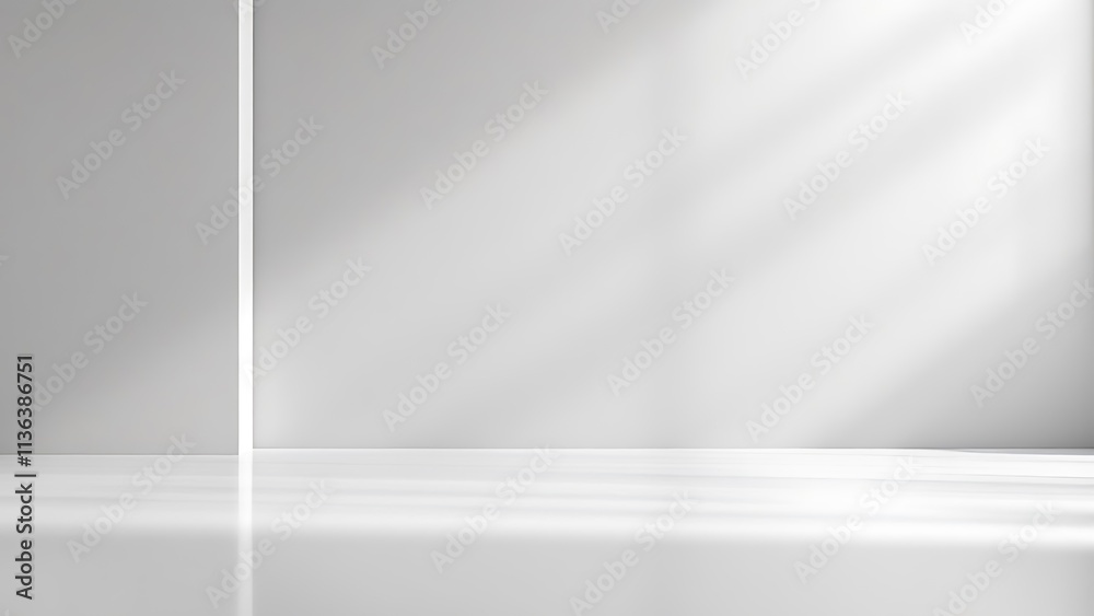 A minimalist white studio background perfect for product presentations and design projects. A minimalist white studio background perfect for product presentations and design projects.