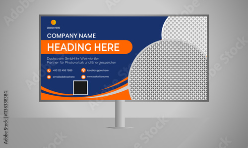 Modern Construction Billboard Design Template | Editable Outdoor Ad | Real Estate, Building, Development Promo | PSD & AI Files