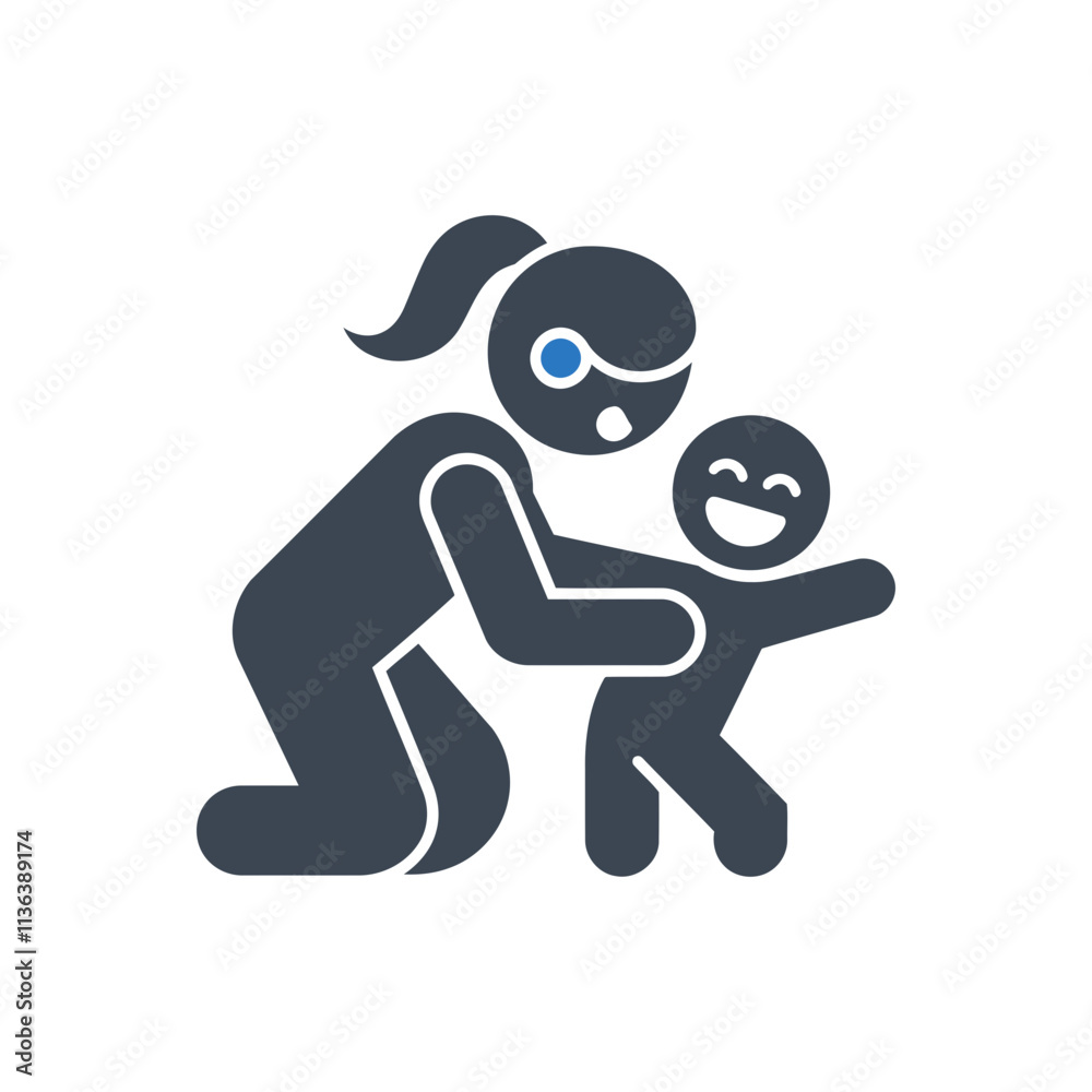 Child Playing Happy Icon