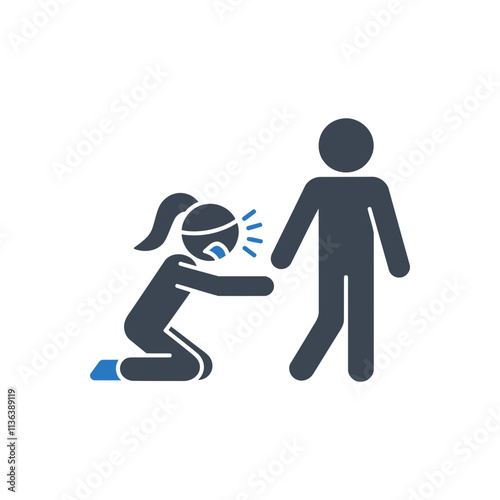 Begging Crying Girl Icon