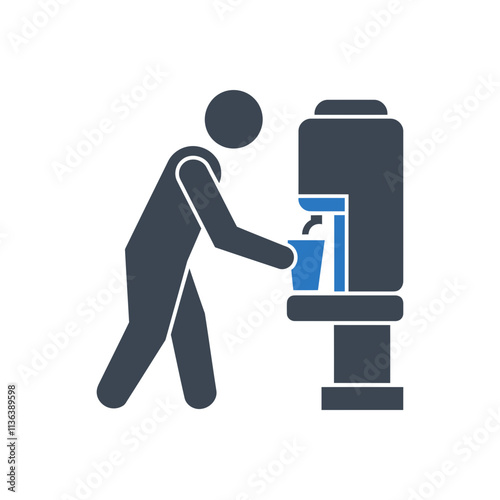 Water Dispenser Usage Icon