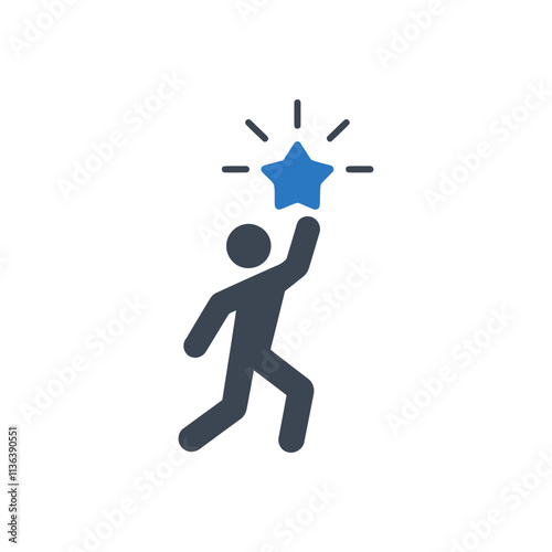 Person Holding Star Icon