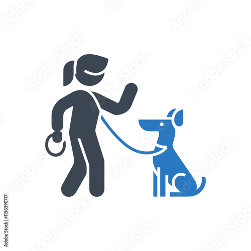 Dog Training Scene Icon