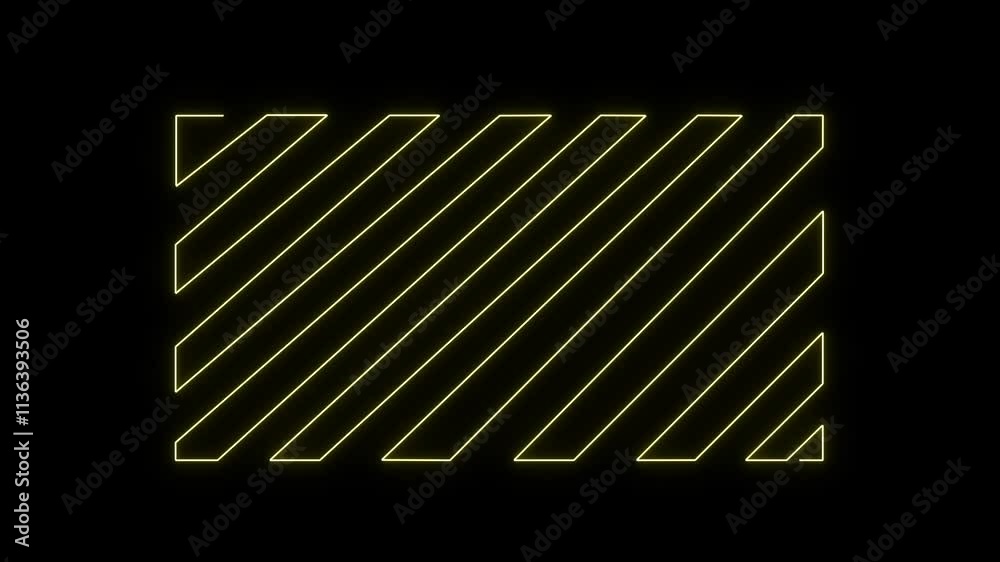 diagonal lines with neon yellow glowing style. alpha channel settings, looping animation diagonal lines with neon yellow glowing style. alpha channel settings, looping animation