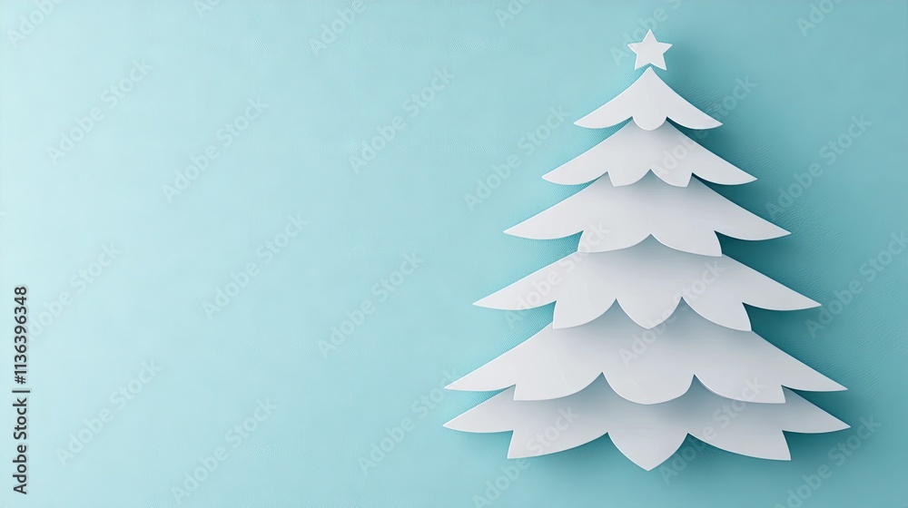 Elegant white cream swatches shaped like a Christmas tree on a soft pastel blue background showcasing minimalist beauty art Elegant white cream swatches shaped like a Christmas tree on a soft pastel blue background showcasing minimalist beauty art