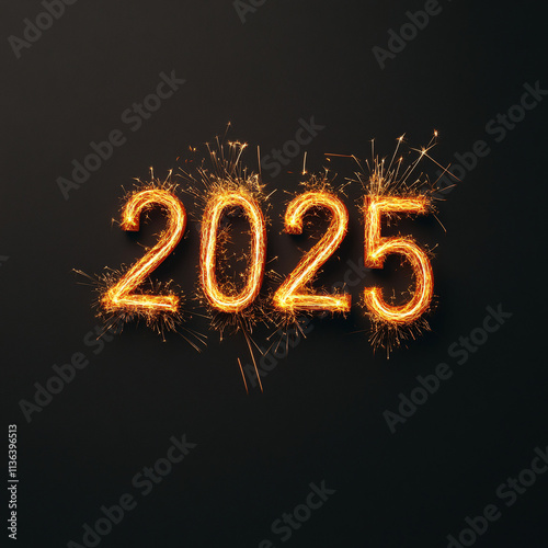 Ignite the Year: 2025 in dazzling firework sparks! A fiery countdown to new beginnings, hopes, and dreams. Celebrate the future!