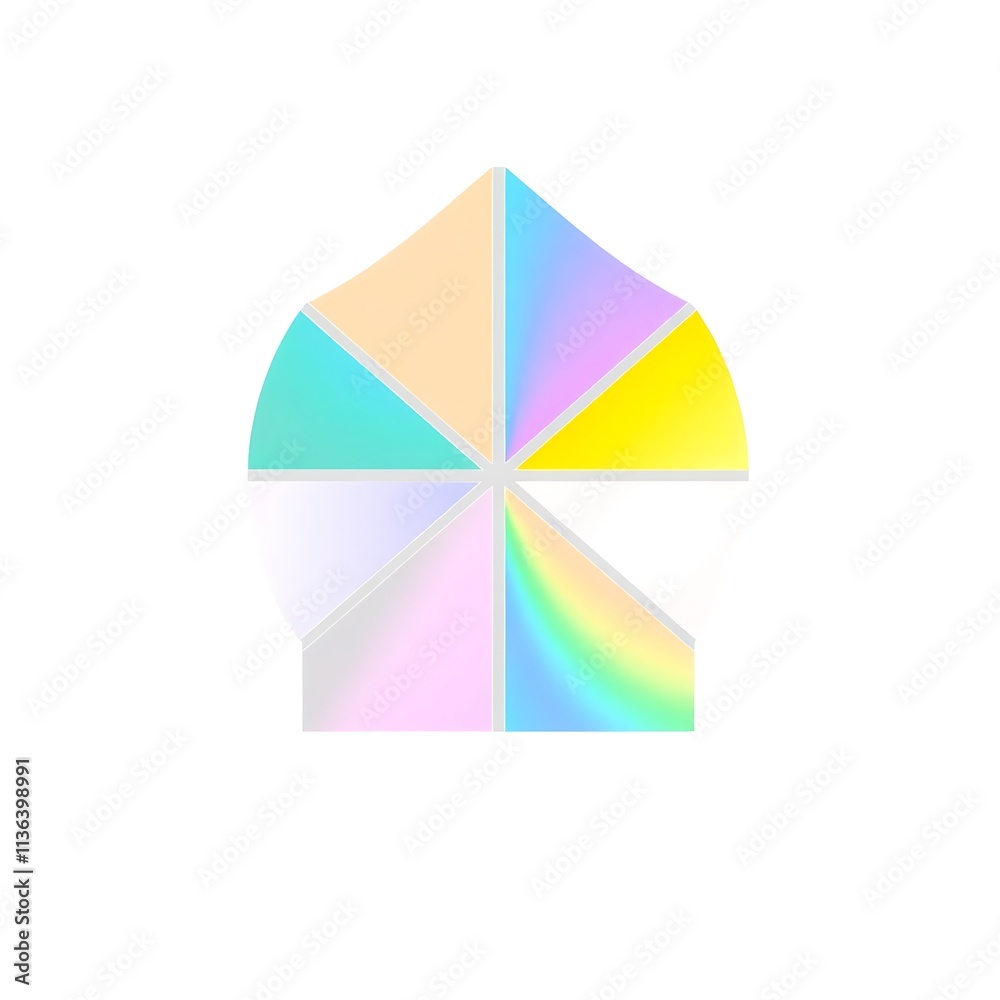 Pastel Rainbow Light Panels: Abstract Design 