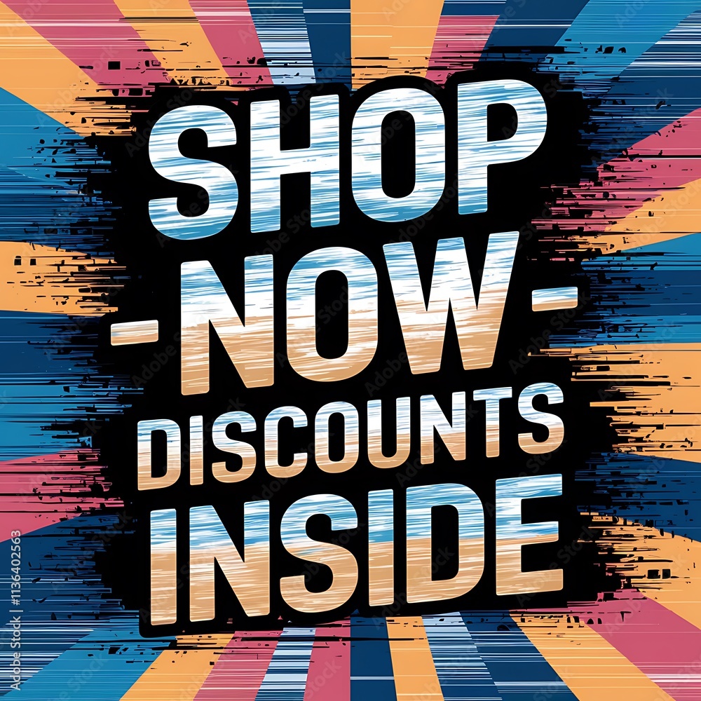 Fototapeta premium Shop Now Discounts Inside Beach Summer Sale