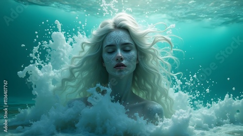 Enchanted Underwater Nymph: A Serene Vision of Beauty