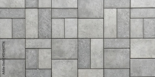 Wallpaper Mural Abstract Gray Stone Pavement Texture Featuring a Geometric Pattern of Rectangular Tiles Torontodigital.ca