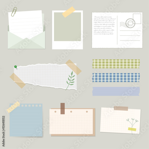 A variety of diary decoration paper sets