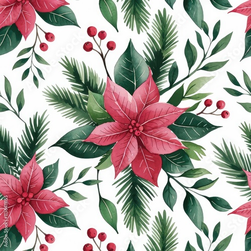 Seamless pattern with flowers and leaves. Hand drawn background. floral pattern for wallpaper or fabric. Flower rose. Botanic Tile.
