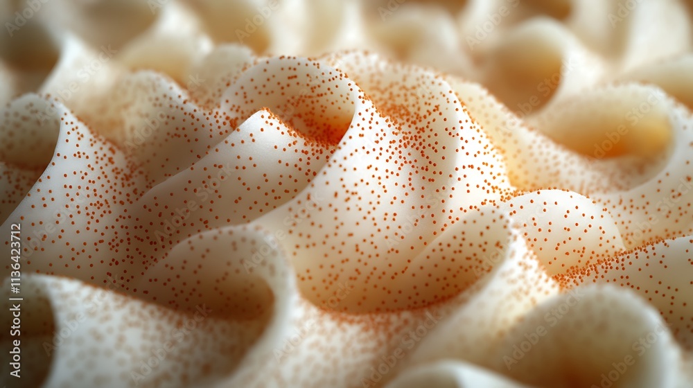 Abstract Organic Form With Orange Specks