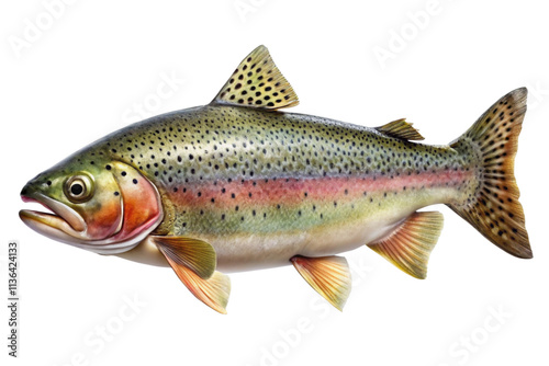 rainbow trout isolated on white