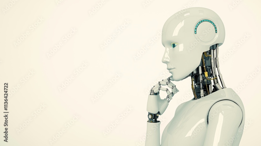 Futuristic humanoid robot with intricate mechanical details Futuristic humanoid robot with intricate mechanical details