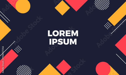 Dynamic Abstract Background with Geometric Shapes. For Design Template