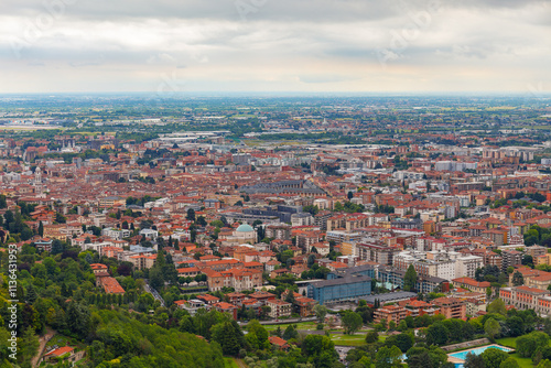 Wallpaper Mural Panoramic view of Bergamo city, Lombardy, Italy. Picturesque spring view Torontodigital.ca