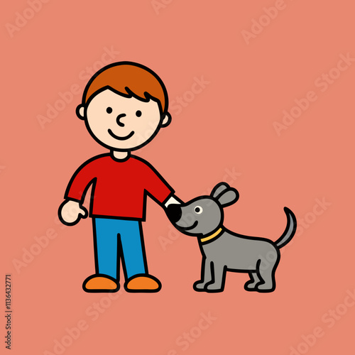 boy and dog