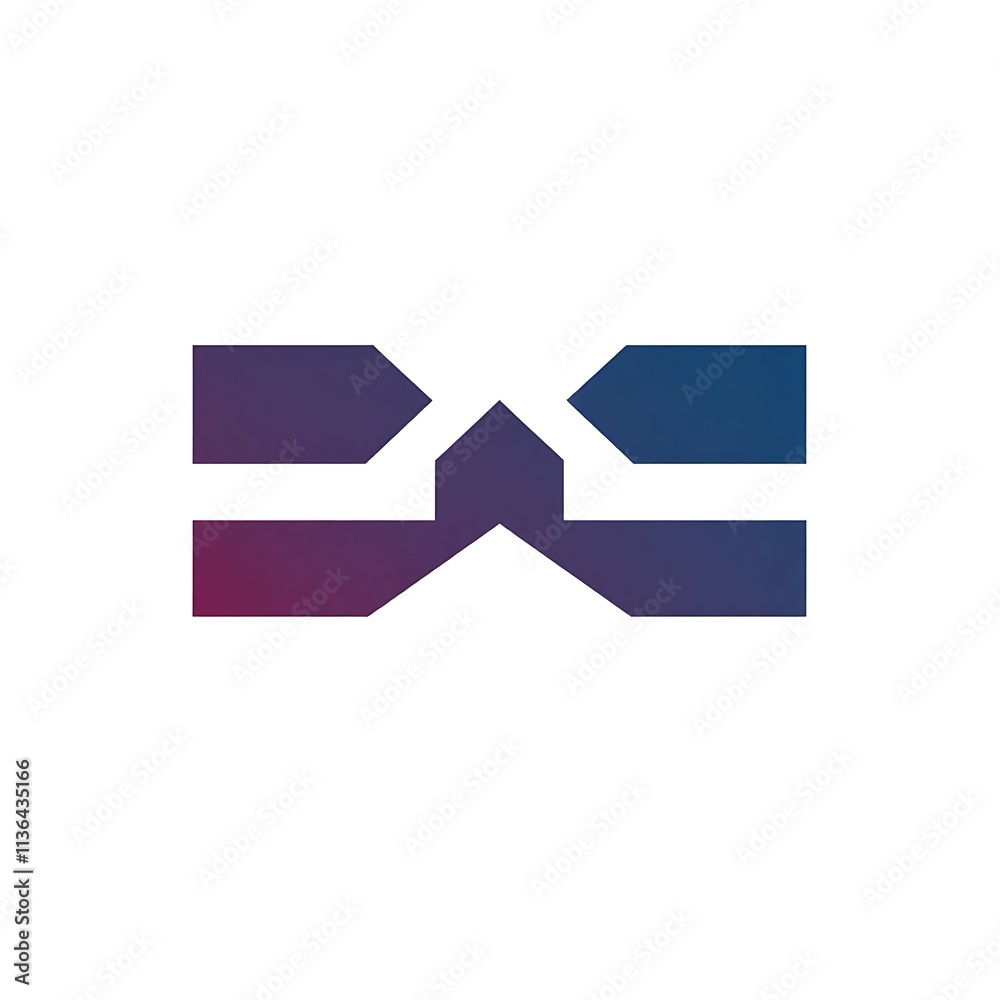 Abstract Modern Logo Design: Gradient Purple and Blue Geometric Shapes Abstract Modern Logo Design: Gradient Purple and Blue Geometric Shapes