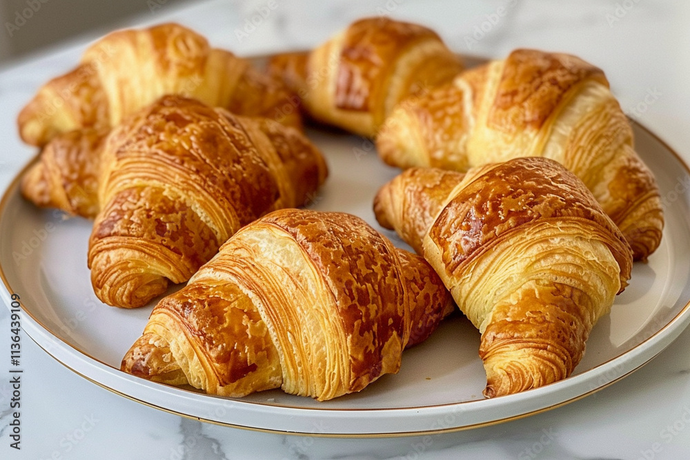 National Croissant Day images. Butter croissant isolated on a brown background. Sweet pastry images. Croissant Day Poster, January 30. Important National Croissant Day images. Butter croissant isolated on a brown background. Sweet pastry images. Croissant Day Poster, January 30. Important