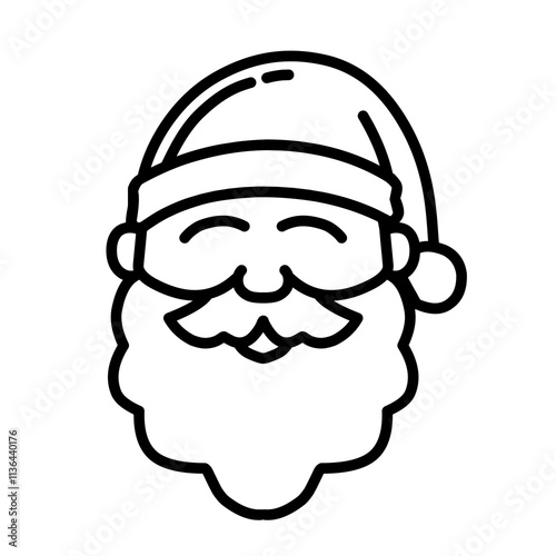 Santa Claus face icon