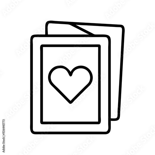 friendship card with heart icon